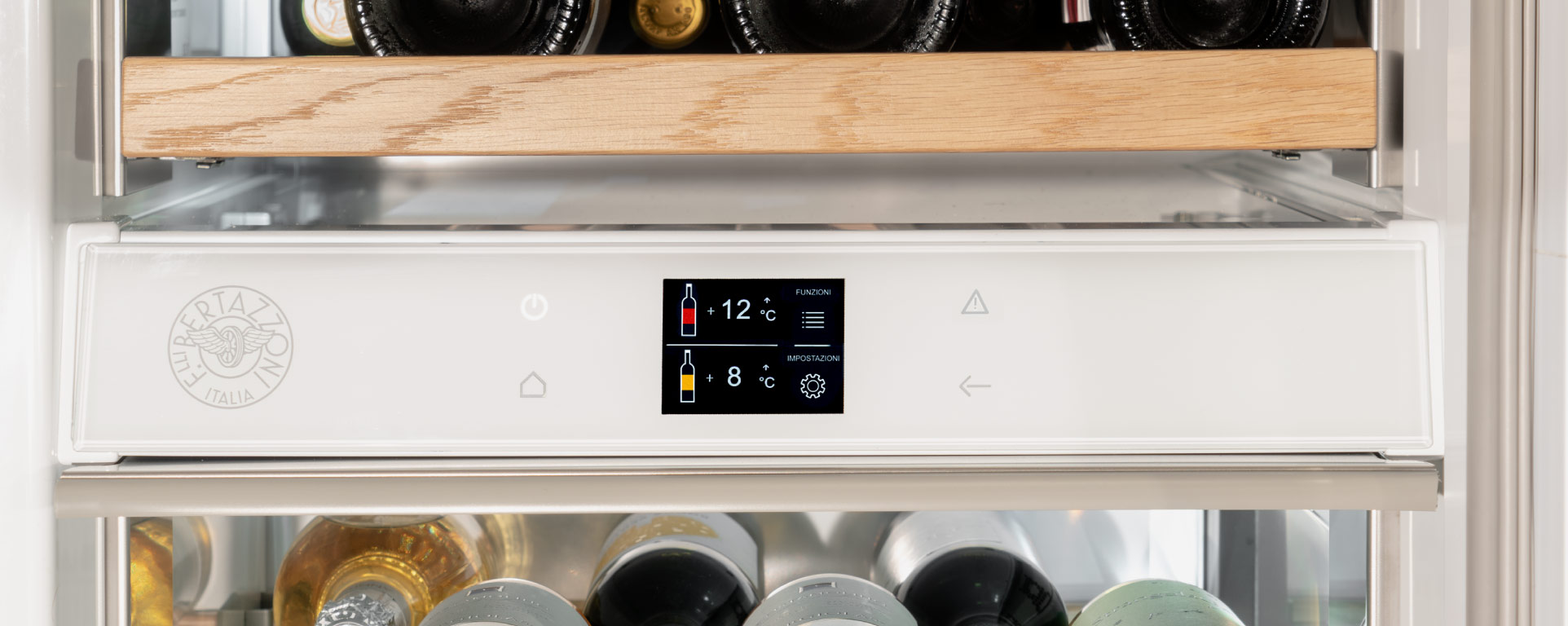 ΣΥΝΤΗΡΗΤΗΣ ΚΡΑΣΙΩΝ BERTAZZONI WC455BLP2T | ΕΝΤΟΙΧΙΖΟΜΕΝΗ ΣΤΗΛΗ ΣΥΝΤΗΡΗΣΗΣ ΚΡΑΣΙΩΝ | LUXURY SLOT-IN 3